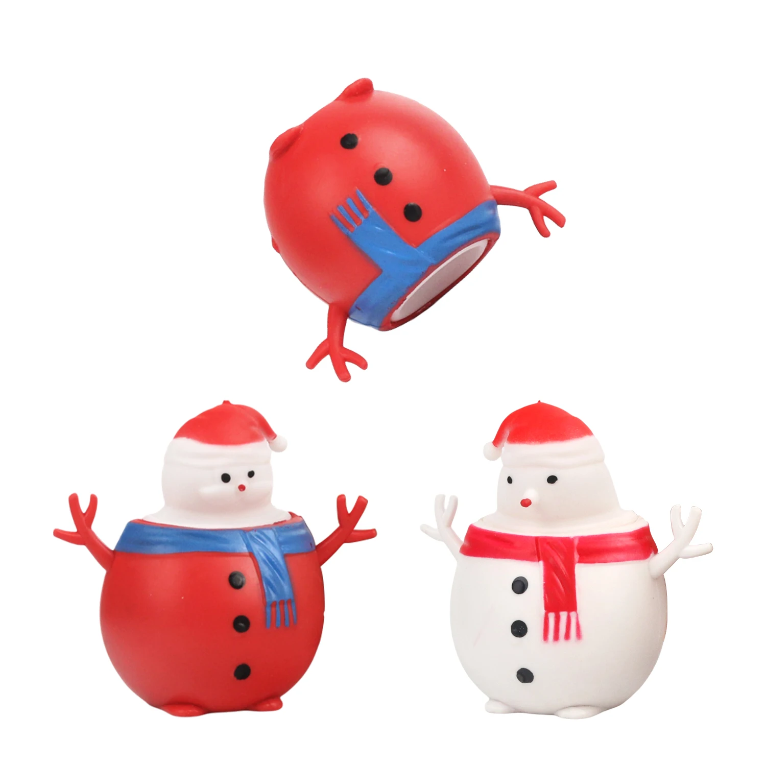 Boneco de neve de natal apertando copo para crianças, pinch fun, brinquedo alívio do estresse, cor criativa aleatória, original, novo