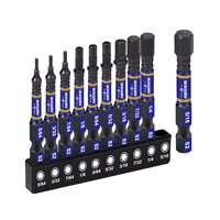 Geinxurn 2inches Multi Hex Head SAE Insert Bits Set ,S2 Steel Hex Screwdriver Bit set with Base and  3 In Bit Holder