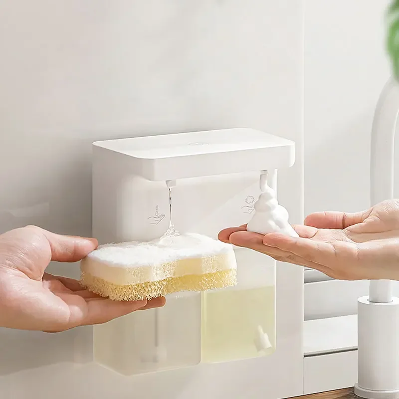 

300ML double head gel foam machine automatic soap dispenser Automatic sensor intelligent hand sanitizer electric bubbler kitchen