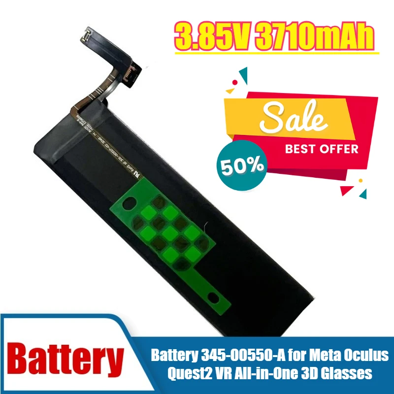 

3.85V 3710mAh Battery 345-00550-A for Meta Oculus Quest2 VR All-in-One 3D Glasses