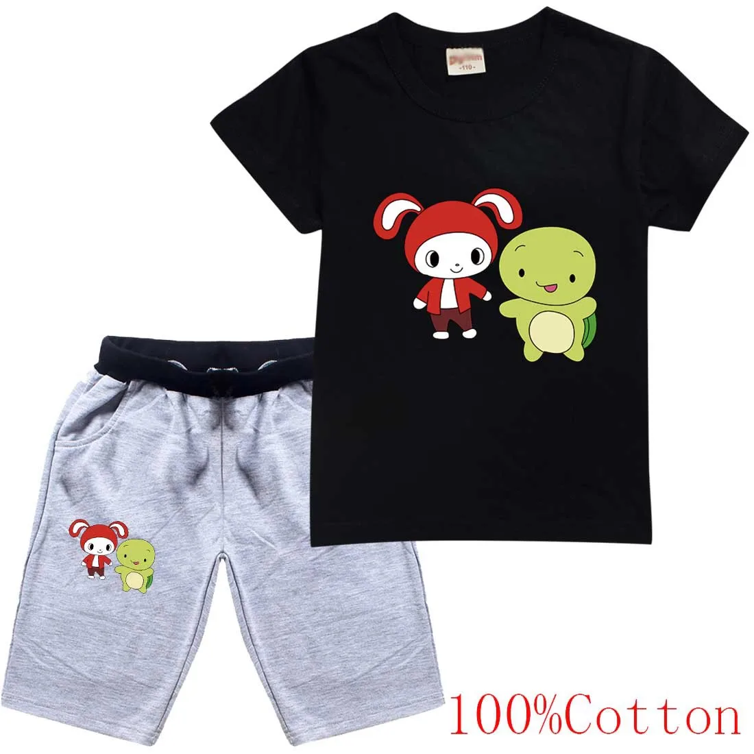 JJ Mikey Maizen Girls Boys Clothes Set Summer Kids Tshirt Pants Casual Sport Suits 2pcs Maizen JJ T-shirt Tracksuit Outfits