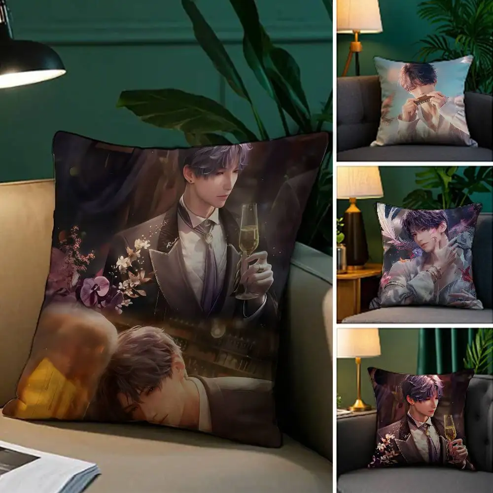 غطاء وسادة رائع من Game Rafael Love Deepspace - غطاء وسادة حريري أنيق ومريح للأريكة وسحاب غير مرئي للشاطئ #4