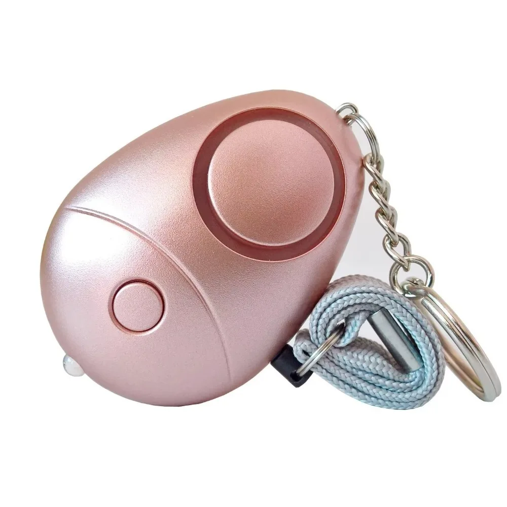 Sound Alert Loud Siren Personal Alarm LED Flashlight 130dB Sound Security Alarm Egg-shaped Safety Alarm Travel