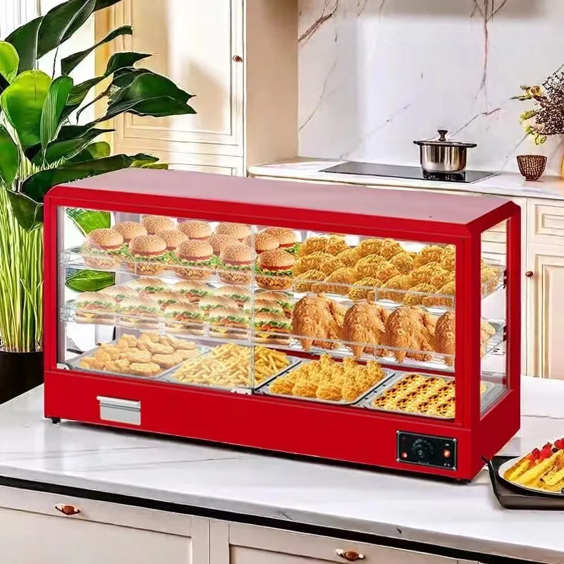 

Commercial Desktop Heating Insulation Cabinet Display Cabinet Chestnut Beverage Deli Burger Egg Tart Thermostat Cabinet KFC Food