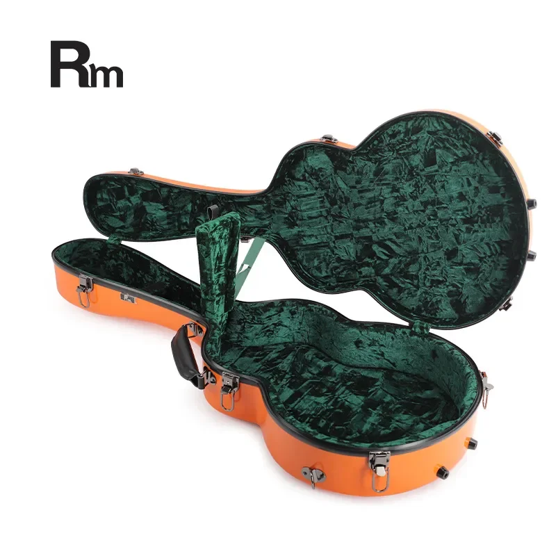 Wholesale Orange Fiberglass Hard Guitar Case 39 41 Inch Anti Collision Drop Protection Musical Instrument Bag