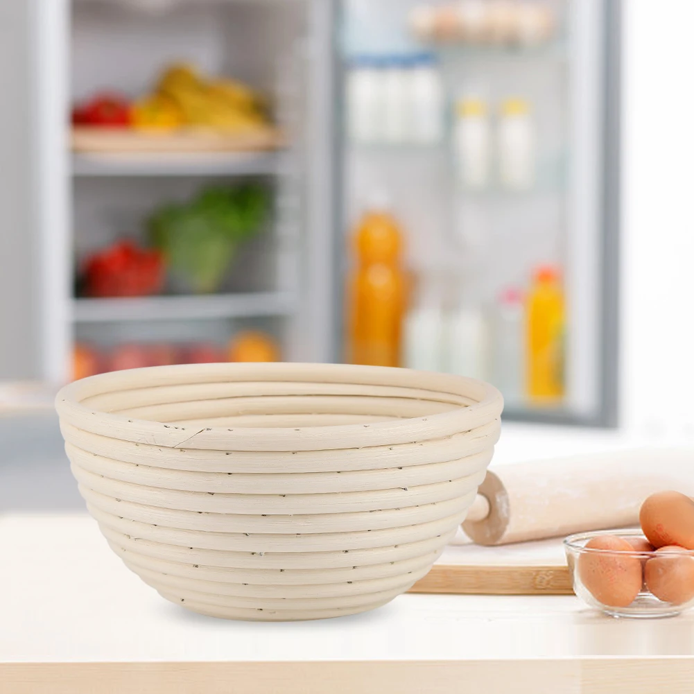 1PC Cane Bread Basket Dough Basket Round Bread Basket Bread Basket European  Cane Round Bread Dough Rising Rattan Basket