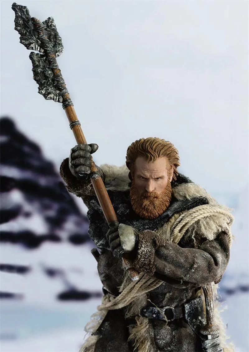 Threezero 3Z0106 1/6 Scale Collectible Figure Tormund Brave Fighter Faux Fur Savage Coat Full Set 12\'\' Action Figure Body Toys