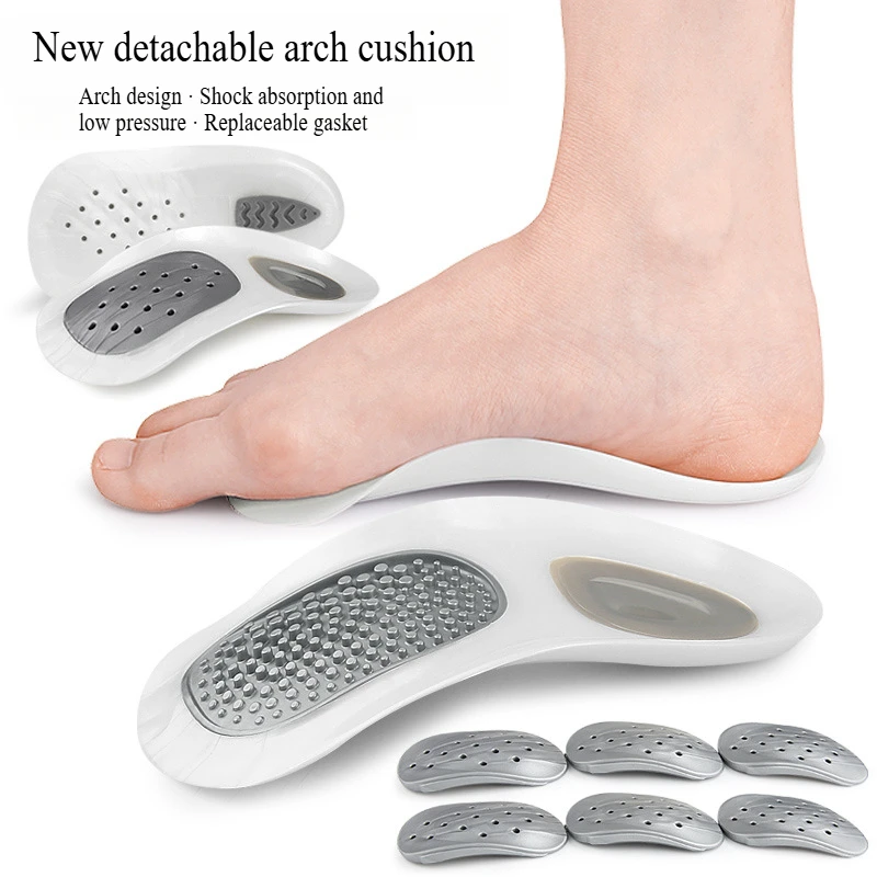 

Removable Combined Breathable Men's and Women's Arch Pads, Rear Pads, Flat Feet and Half Pads, Men's Foot Heart Insoles, Bagged