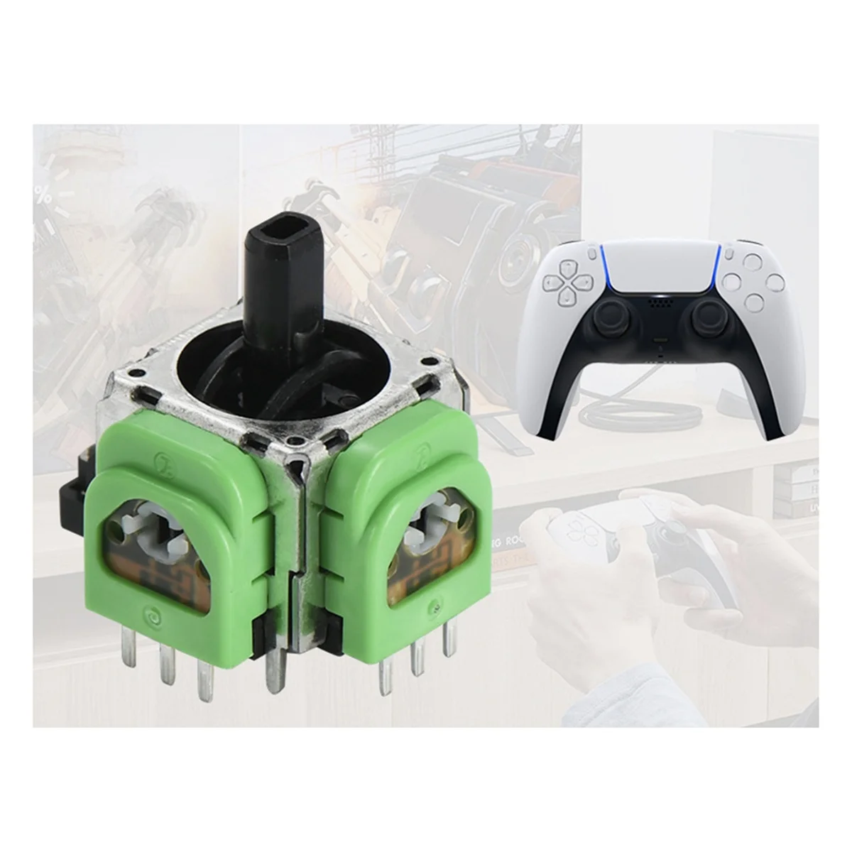 10PCS for Hall Electromagnetic Joystick Gen 3 Adjustable Hall 3D Joystick for Game Console Repair Accessories