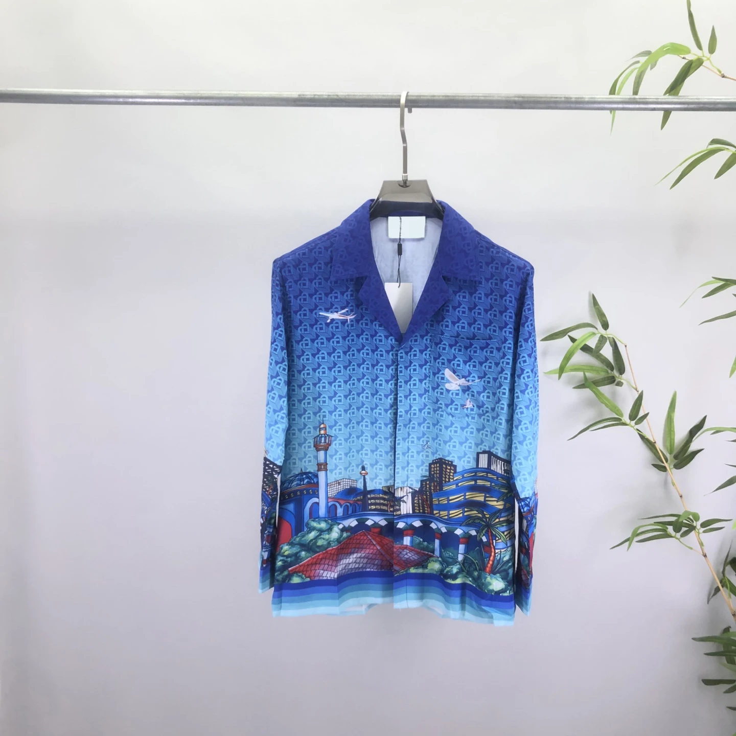 

Повседневный длинный све irt с мозаичным узором и принтом из дышащего полиэфирного волокна, цветной дизайн Blo, обычная посадка irt