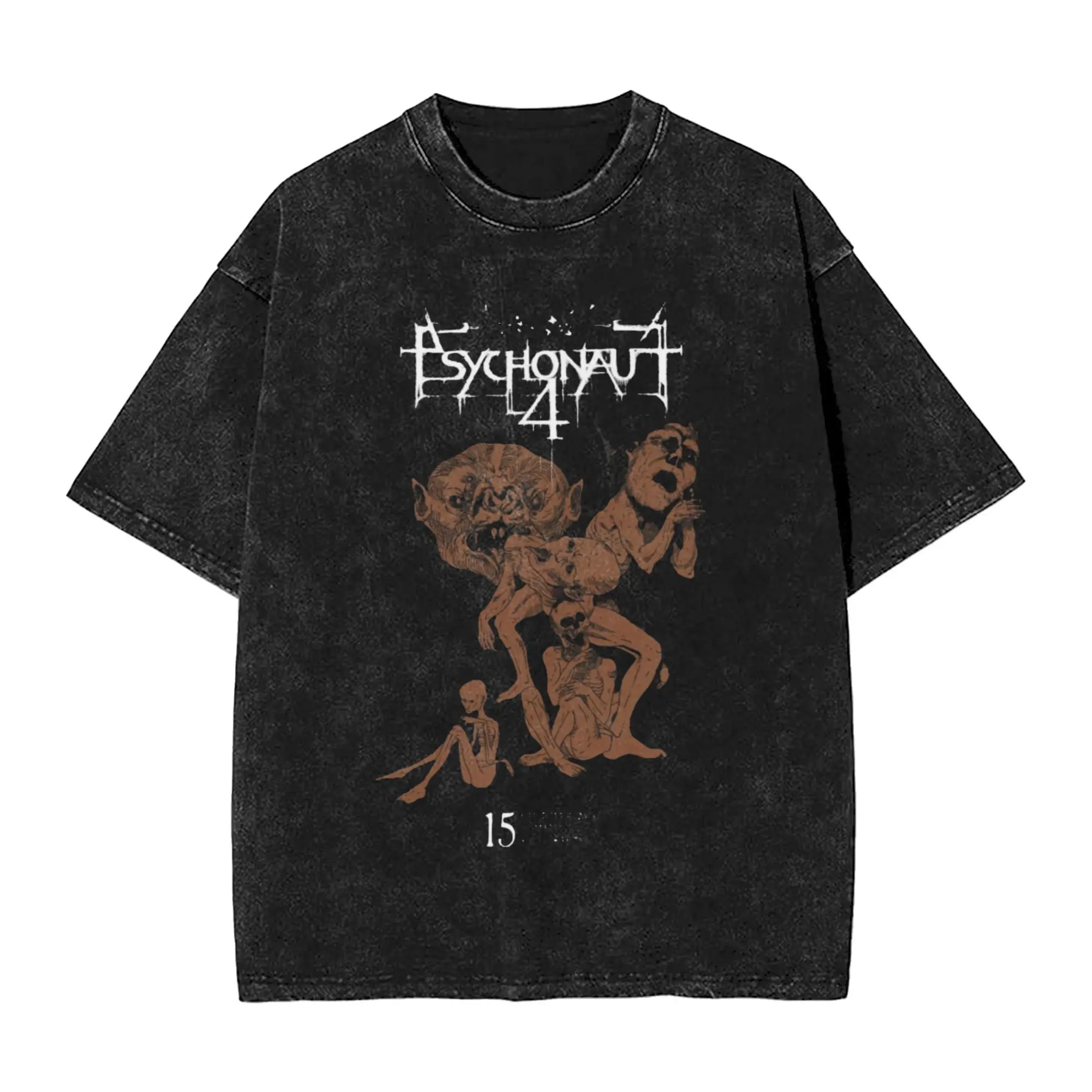 

Novelty Psychonaut 4 Band Heavy Metal T-Shirt Men Round Neck Cotton Washed T Shirt Short Sleeve Tees Gift Idea Clothing