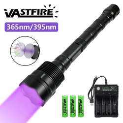 60W High Power UV Flashlight 365/395nm 3Lamp Ultraviolet Rechargeable Curing Cat Dog Stain Marker Ore Money Scorpion Lamp