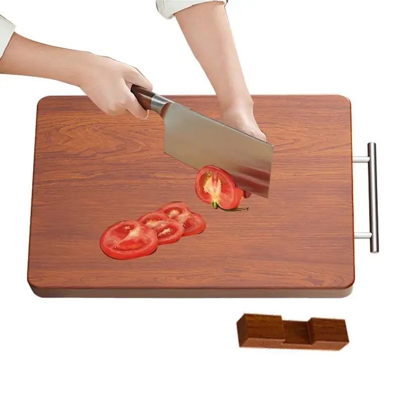 Wood Chopping Boards Cheese Charcuterie Board Anti-slip Board With Stainless Steel Hangers And Stand For Meat Cheese Board