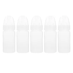 5 Pcs Newborn Formula Bottles Disposable Feeding Baby Portable Milk Powder Supple Teat White Polypropylene Once-off