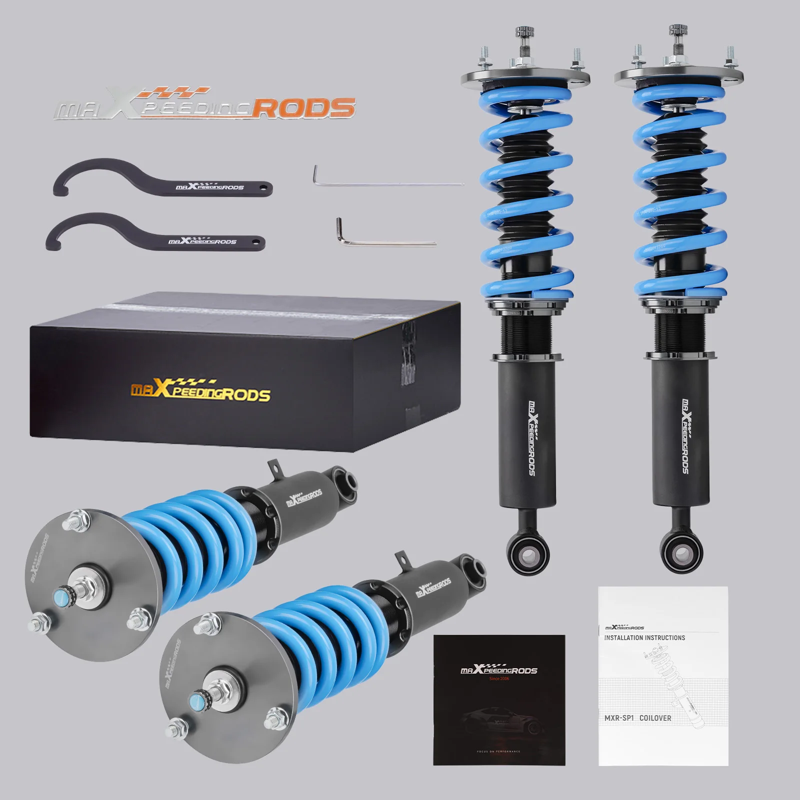 Coilovers 24 Click Damper Adjustable for Toyota Supra 86-93 For Toyota Supra 1986.01-1990.08 JPN MA70 GT TURBO, GT TWIN TURBO S