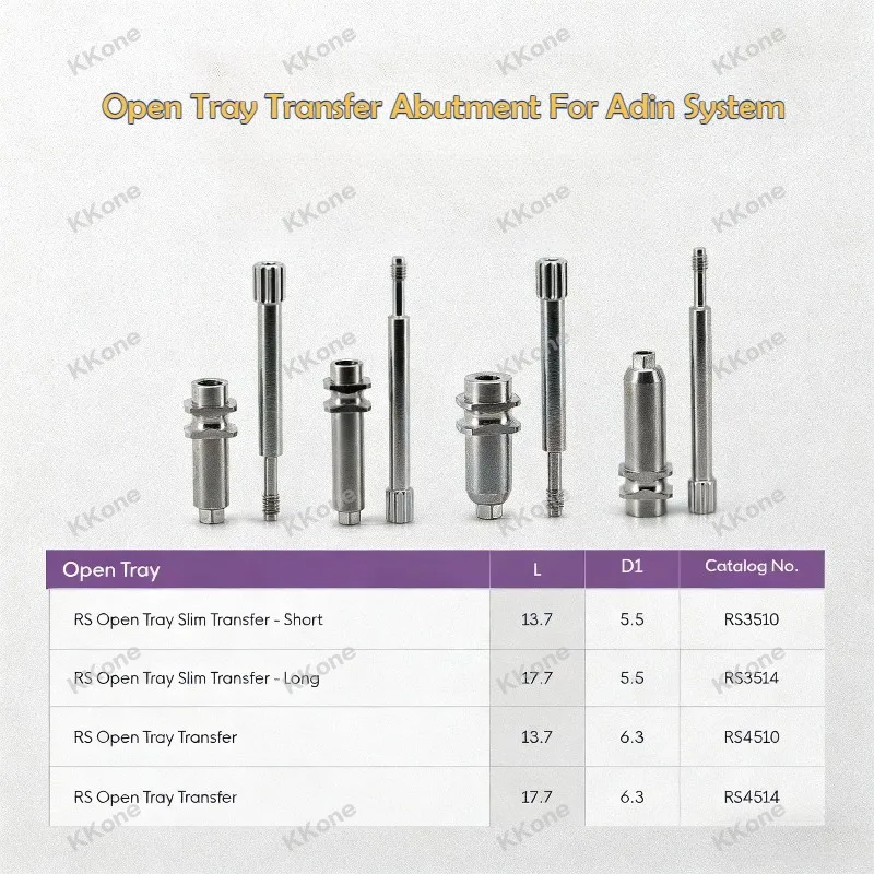 10Sets Transfer Abutments Open Impression Rods High Quality Titanium Alloy For Fos Adin Dental Clinic Implant Supplies