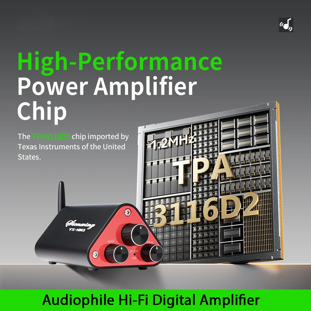 YS-HM3 amplificador digital estéreo hifi2.0 ne5532 amplificador operacional duplo ultra-baixa distorção bluetooth 5.4/disco u/aux tpa3116