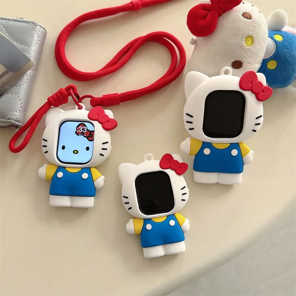 Linda Funda de Dibujos Animados de Sanrio HelloKitty para Apple Watch iPhone S10 Ultra S8 S7, Funda Protectora de Estilo Anime Kawaii, Regalo Navideño