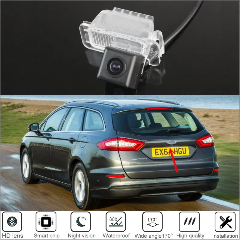 

Yeshibation Back Up Camera For Ford Mondeo V wagon estate MK5 2014~2019 HD CCD Night Vision Reverse Camera