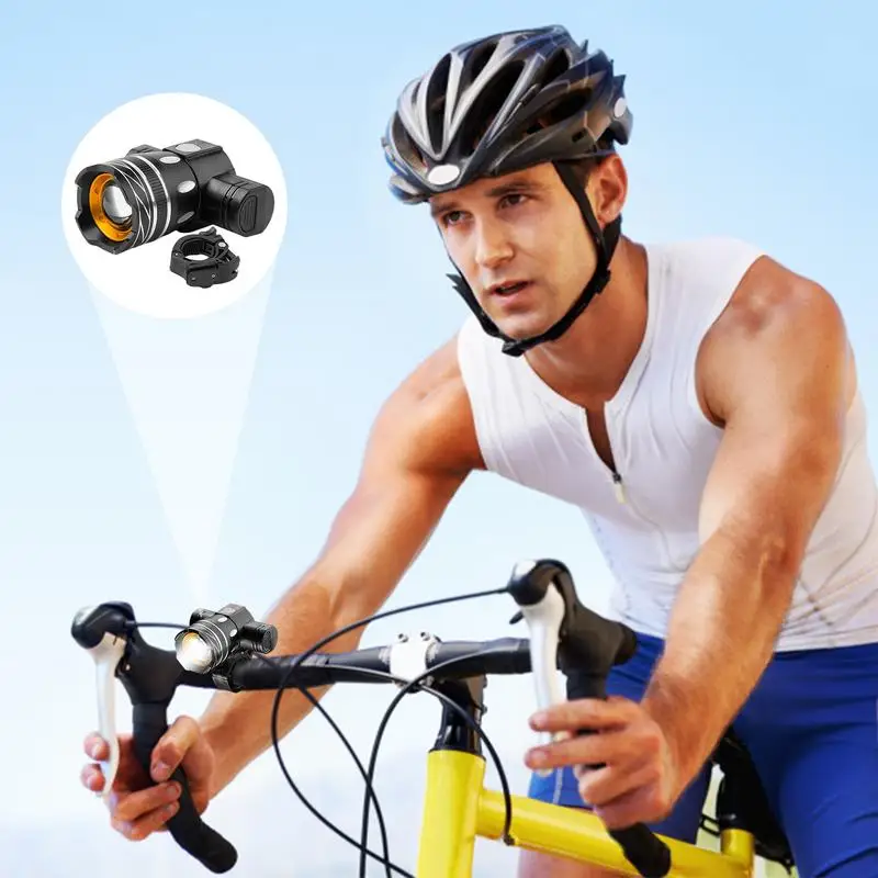 Cycle Headlight Bright Front Cycling Safety Light 4 Light Mode Options Waterproof Warning Light Rechargeable LED Cycle Lights