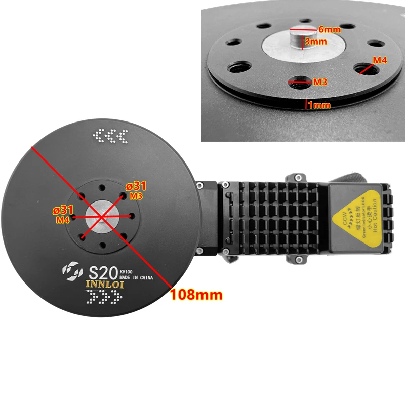 XAERO S20 FOC Propulsion System 14S 18S ESC for 36 inch Prop 40 50mm Tube Industrial Drone