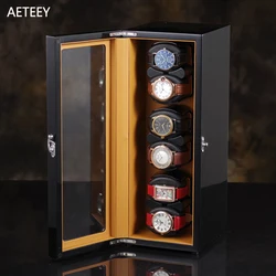 6+0 Watch Winder Vertical Storage Case Display Box High Grade Polished Paint Appearance Automatic Watch Winder for Watch Watches