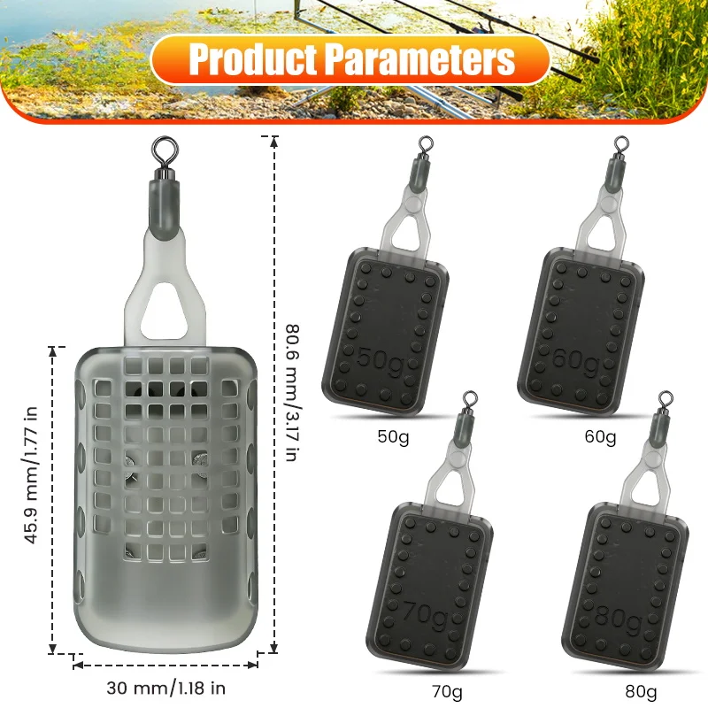 Feide Comedero Method Feeder Multicompartimento – Jaula para Carpa - imagen 3
