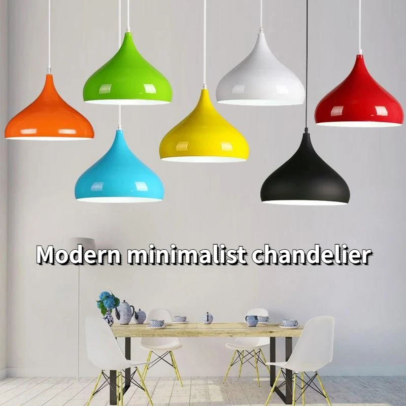 

Modern minimalist creative and personalized decorative chandeliers colorful dining table lamps coffee shop chandeliers