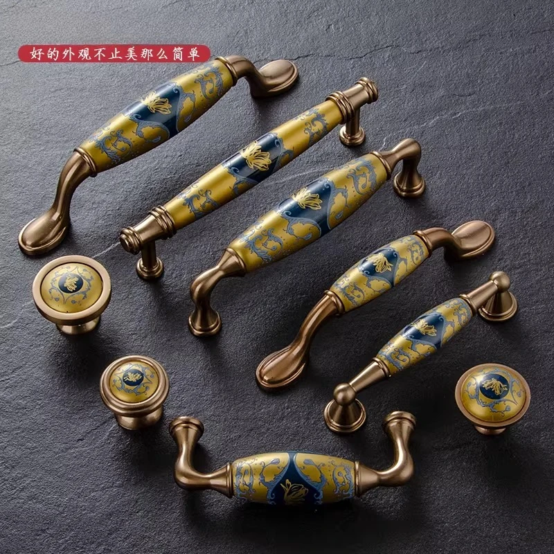 Luxury European American style cabinet handles for wine shoe kitchen drawers doors