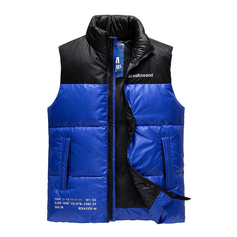 스티칭 웜 다운 조끼, 따뜻한 방풍 패션 트렌드, 심플한 디자인, 루즈한 버전, 편안한 피부 친화적 다운 조끼, 원단