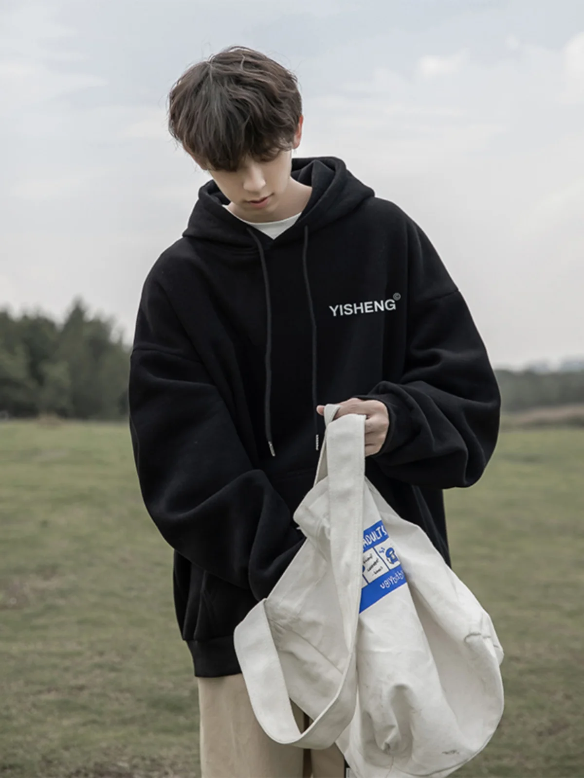 

Толстовка с флисовой подкладкой в американском стиле Cityboy, мужская утепленная куртка на весну и осень, повседневная свободная куртка в молодежном стиле Vitality