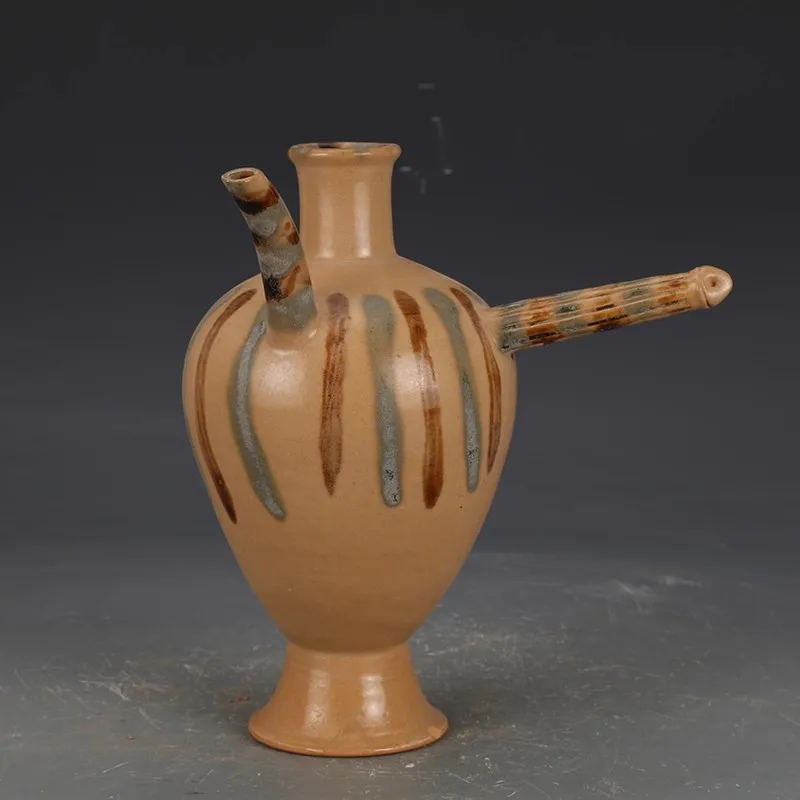 Tang Changsha Kiln Carrying Pot Antiques Collection Authentic Bags Old and Fidelity Handmade Ornaments Unearthed Old Porcelain O