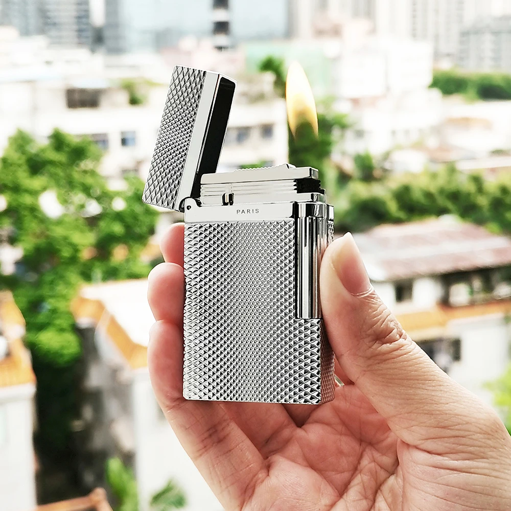 

Lighters Pure Copper Engraving Luxury Smoking Tools Cigarette Gadgets Single Soft Flame Gentleman Fathers' Day Gifts