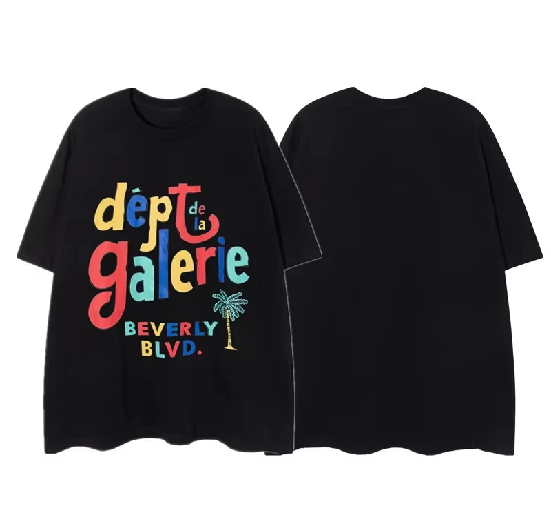 Beverly Blvd High-end Fashion Brand T-Shirt Cotton Graphic Tee Men Women Summer Streetwear