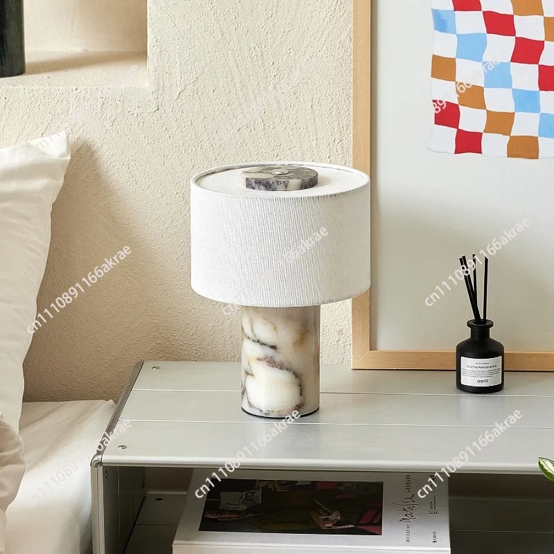 Marble texture soft eye protection light table lamp living room side few master bedroom bedside atmosphere decorative lamp