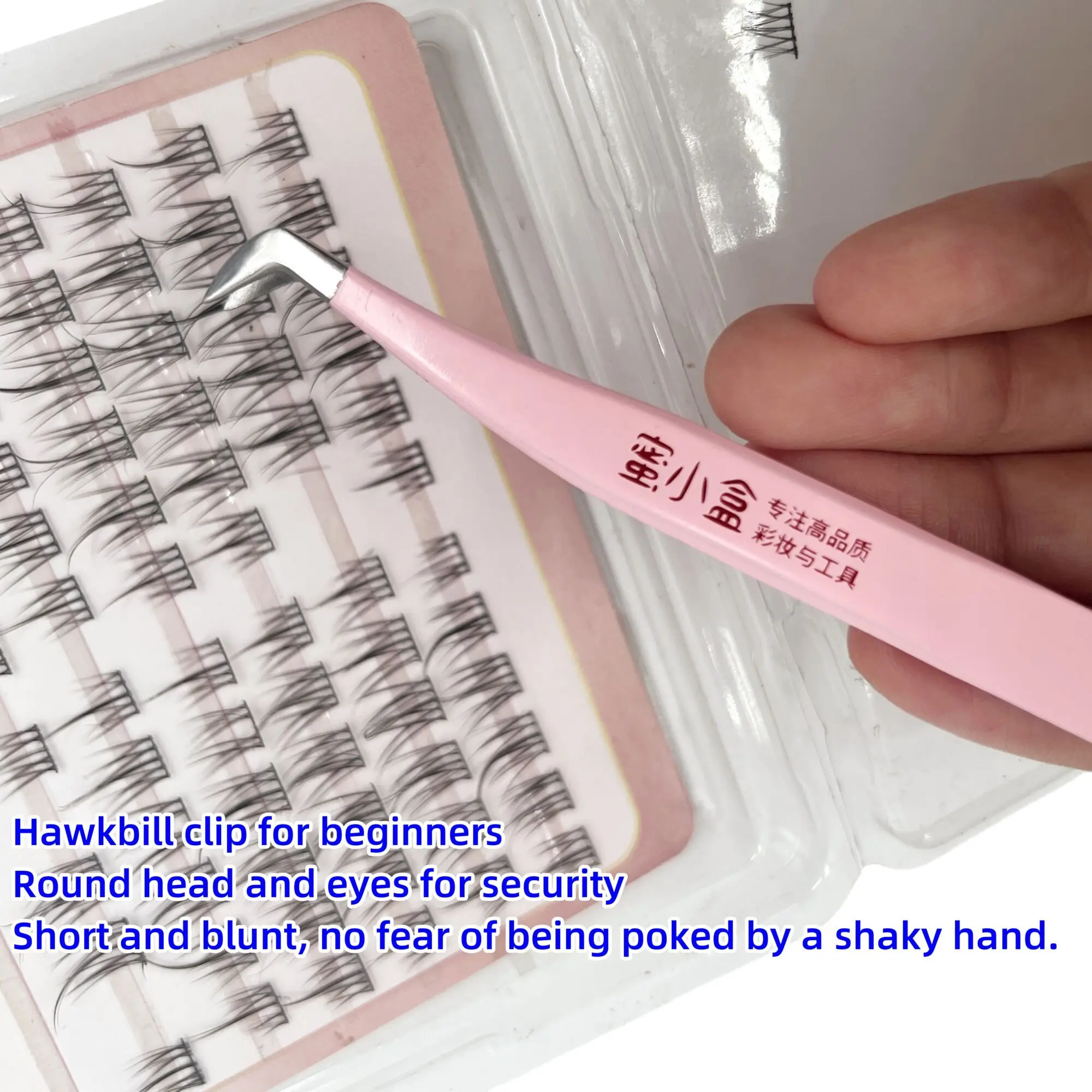 1pcs Eyelash Comb Tweezers Stainless Steel Anti-Static Professional Pincet Lashes Extension Tweezers Makeup Tools High Precision