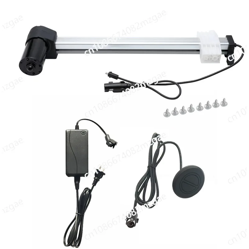Motor 333MM stroke electric push rod flat push line, telescopic rod lifter DC motor push rod