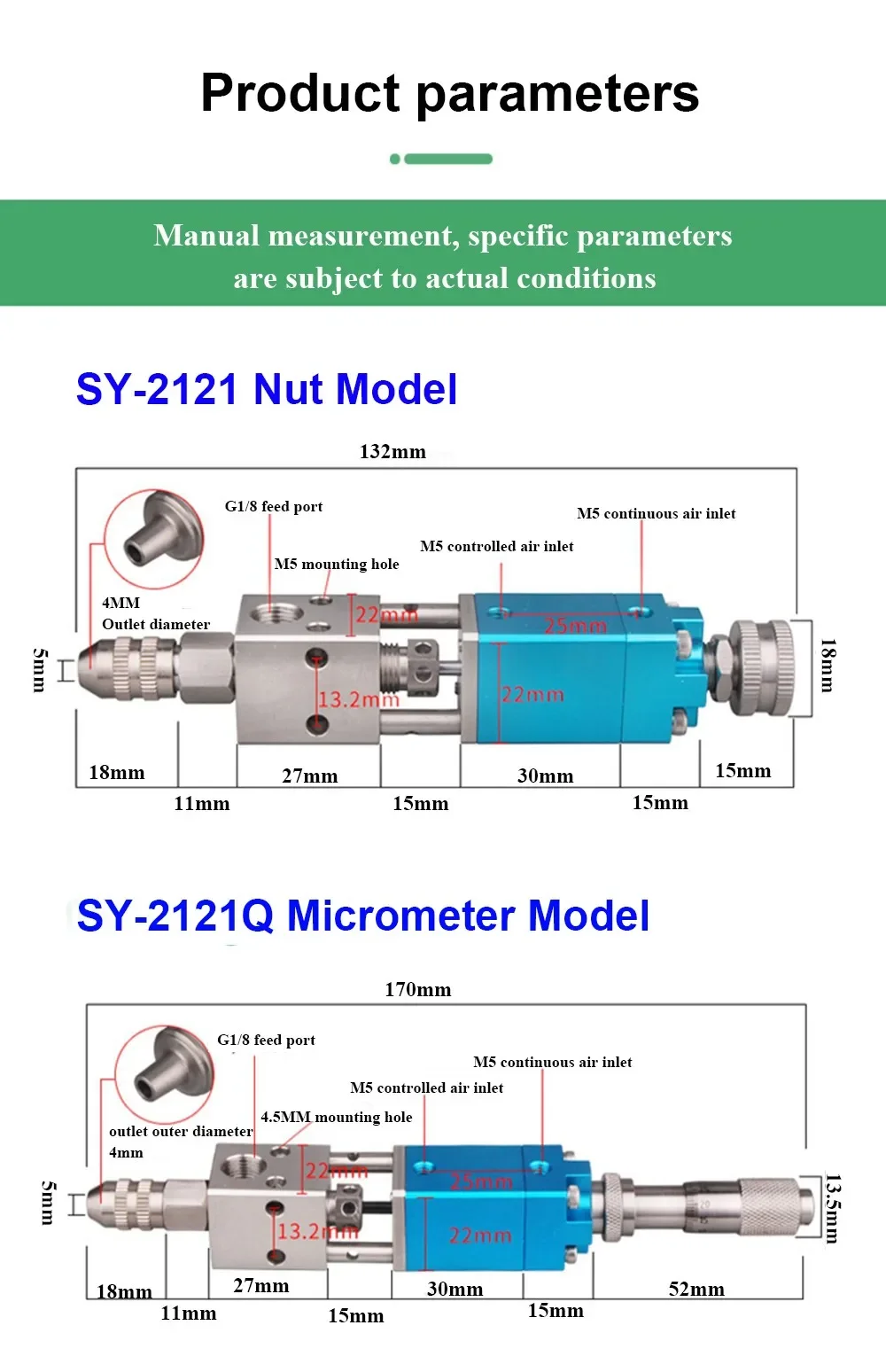 Industrial 2121 Precision Reciprocating Top Needle Valve Stainless Steel Single Liquid Valve For UV Glue Ink Alcohol