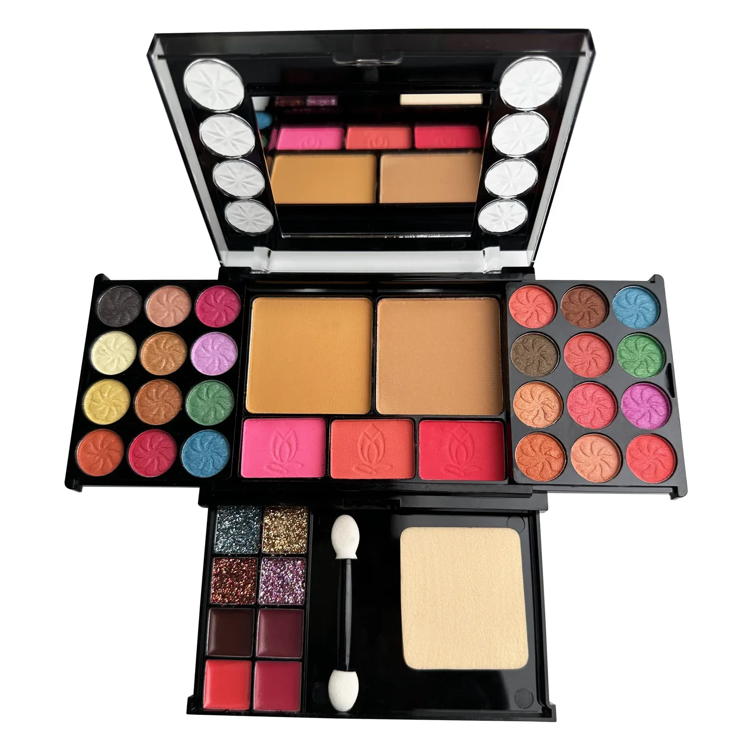Kit tavolozza trucco 37 colori Mini ombretto da viaggio fard in polvere pressata set di rossetti cosmetici coreani da donna impermeabili