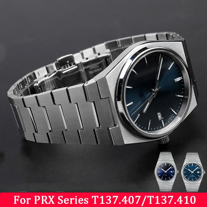 Solid Stainless Steel Bracelet for Tissot PRX Series T137.407/410 Dedicated Interface Men Fashion WatchBand Replacement Parts