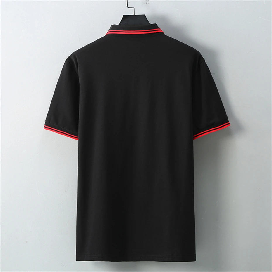 Summer Polo Shirt Men Plus Size 10XL 11XL Polo Shirts Solid Color Tops Male Big Size 10XL Polo Black