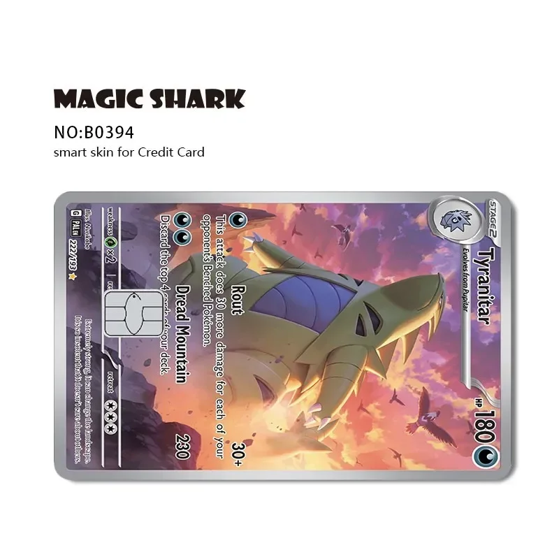 Hot Sale 2.5D Matte Charizard Pokemon Waterproof No Fade Front Sticker Skin Film Cover for Credit Debit Bus Card