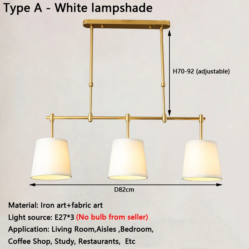 American Style Restaurant Pendant Light Bar Counter Three Headed Simple Countryside Nordic Creative Iron Art Pendant Lamps