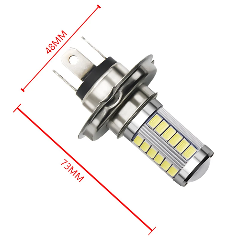 Lámpara LED H4 para faro delantero de coche, Luz antiniebla para automóvil, 33 SMD, 5630, 5730