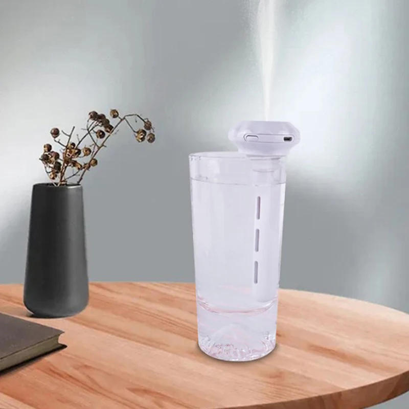 Mini Air Humidifier Portable Humidifier USB Rechargeable Low Noise Car Travel Mineral Water Bottle Humidifier Home Office Travel