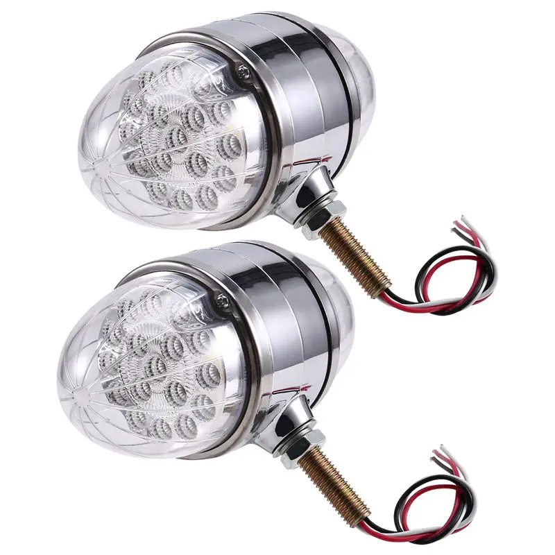 

Turn Signal Lights For Semi Trucks- Dual Revolution 2Pcs 34 LED Watermelon Lights For Double Face Pedestal Lighting