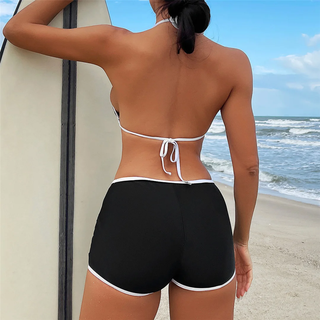 Neuer, aufregender Bikini mit asymmetrischem Schnitt, Damen-Badeanzug, zweiteiliges Bikini-Set, Strandshorts, Badebekleidung, Badeanzug, Modell V5226. – Detail 9