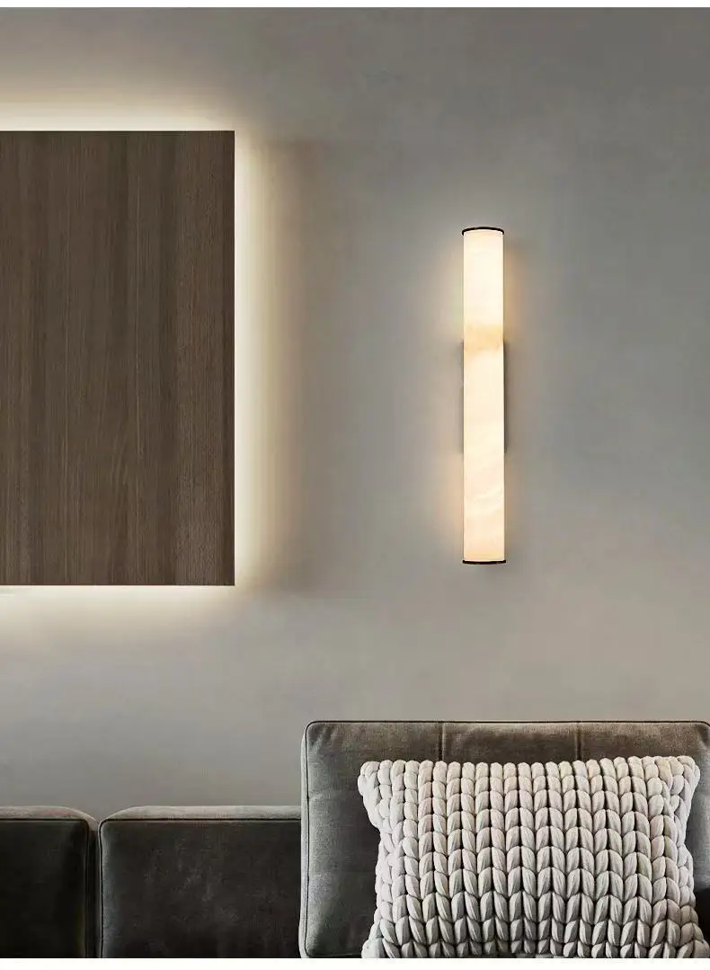 Modern Copper and Black Wall Lamp Faux Marble Wall Light for Entryway Bedroom Dining Room Hallway Home Decor Lighting