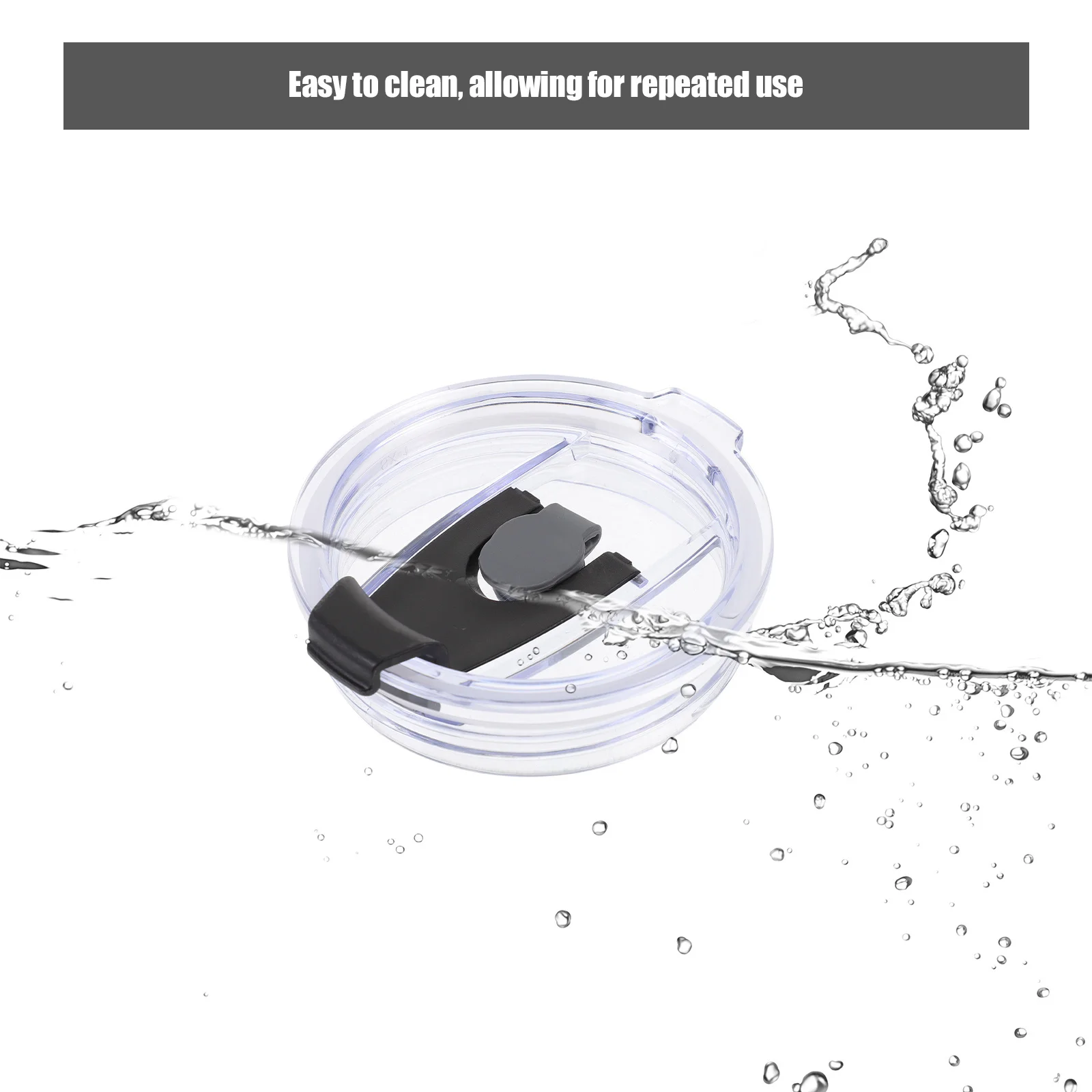 

2pcs Cup Cover Lid For Straw Insulated Tumbler Leak-Proof Reusable Plastic Mug Cover Spill-Proof Silicone Lid Replacement