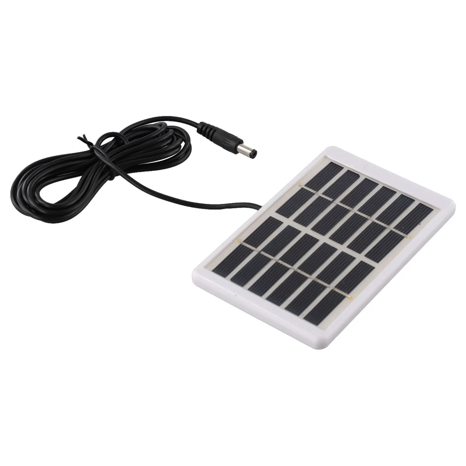 Compact Solar Panel White+Black 5W 6V Solar Panel Multiple Charging Options Reliable Solar Energy For Batteries